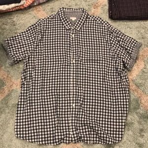 3XB Navy Plaid short sleeve